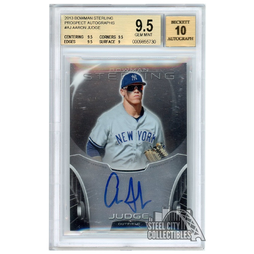 Aaron Judge 2013 Bowman Sterling Baseball Rookie Autograph Card BGS 9.5 (B)