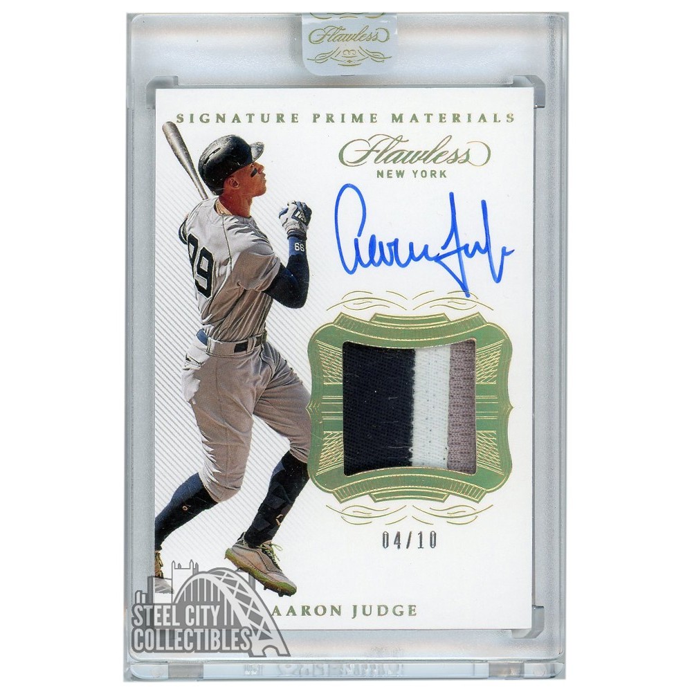 Aaron Judge 2020 Panini Flawless Signature Prime Materials Gold