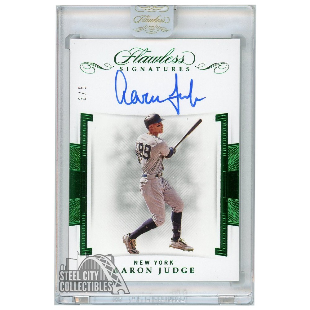 Aaron Judge 2020 Panini Flawless Emerald Autograph Card 3/5 | Steel ...