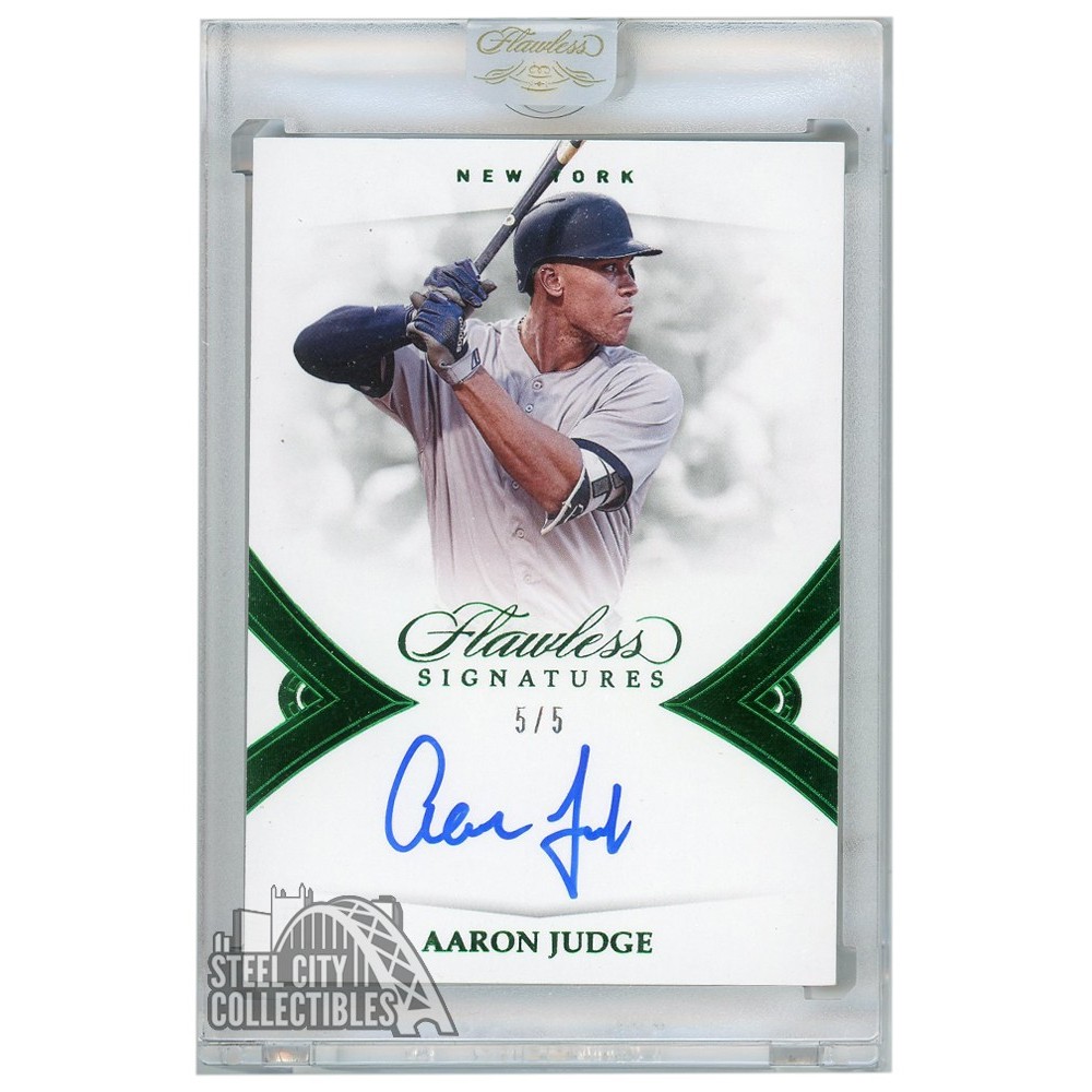 Aaron Judge 2019 Panini Flawless Emerald Autograph Card 5/5 | Steel