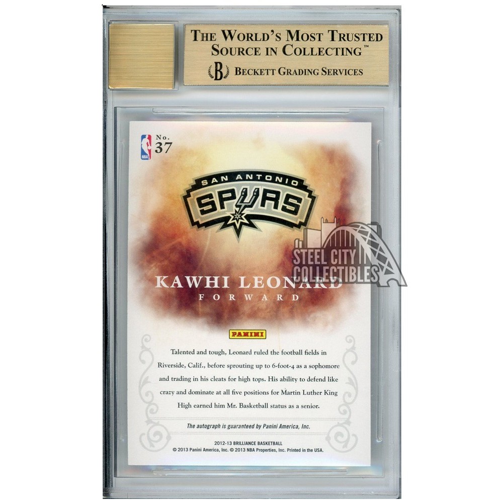 Kawhi Leonard 2012-13 Panini Brilliance Rookie Autograph