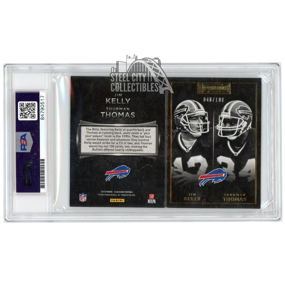 Jim Kelly Thurman Thomas 2015 Panini Playbook Autograph Booklet