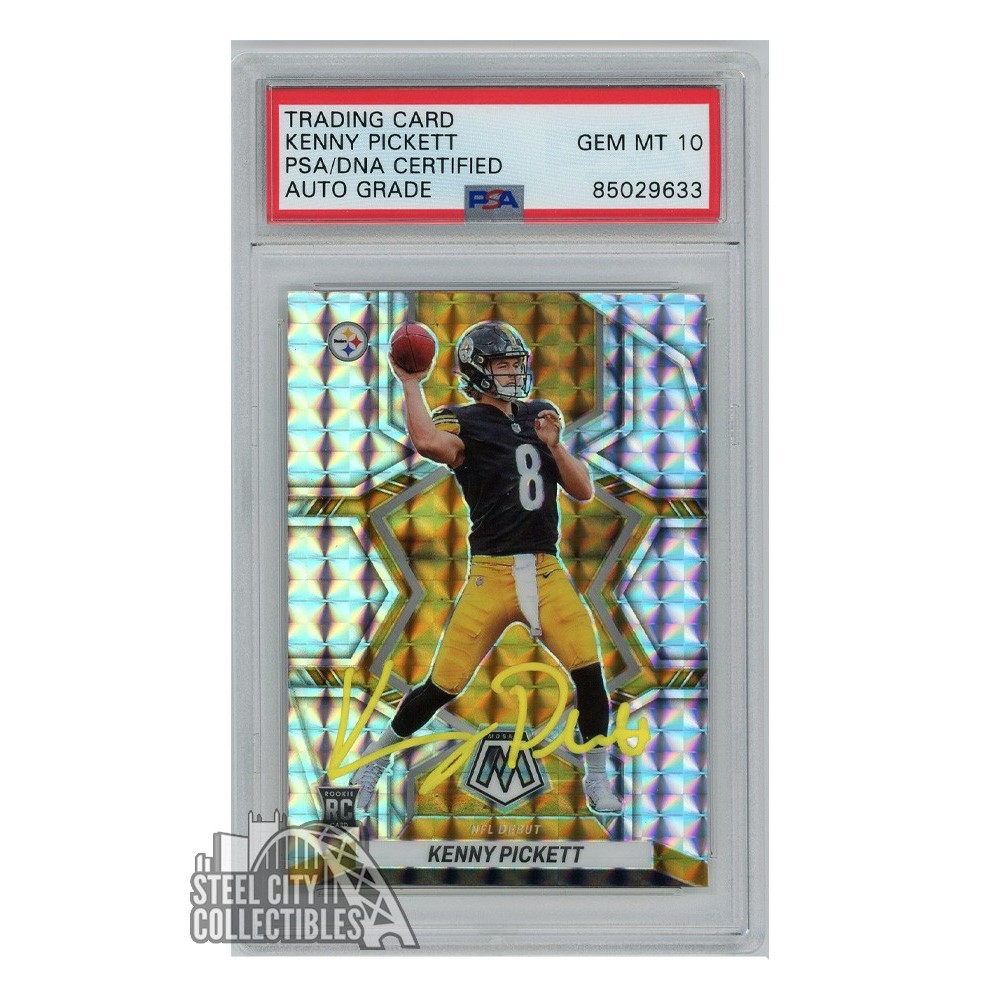 Kenny Pickett 2022 Panini Mosaic Silver Mosaic NFL Debut Autograph Rookie Card 270 PSA/DNA 10
