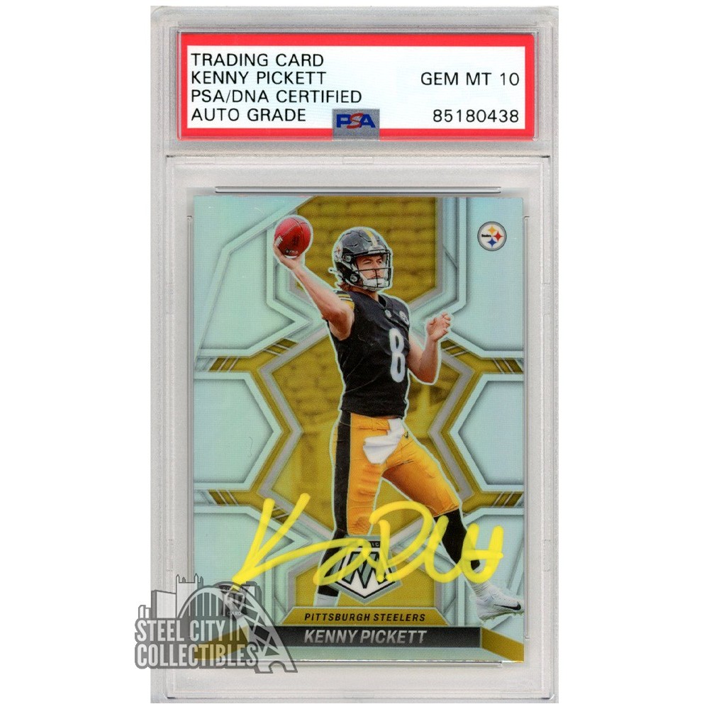 Kenny Pickett 2022 Panini Mosaic Silver Autograph Rookie Card 301 PSA/DNA 10 (Yellow) Steel