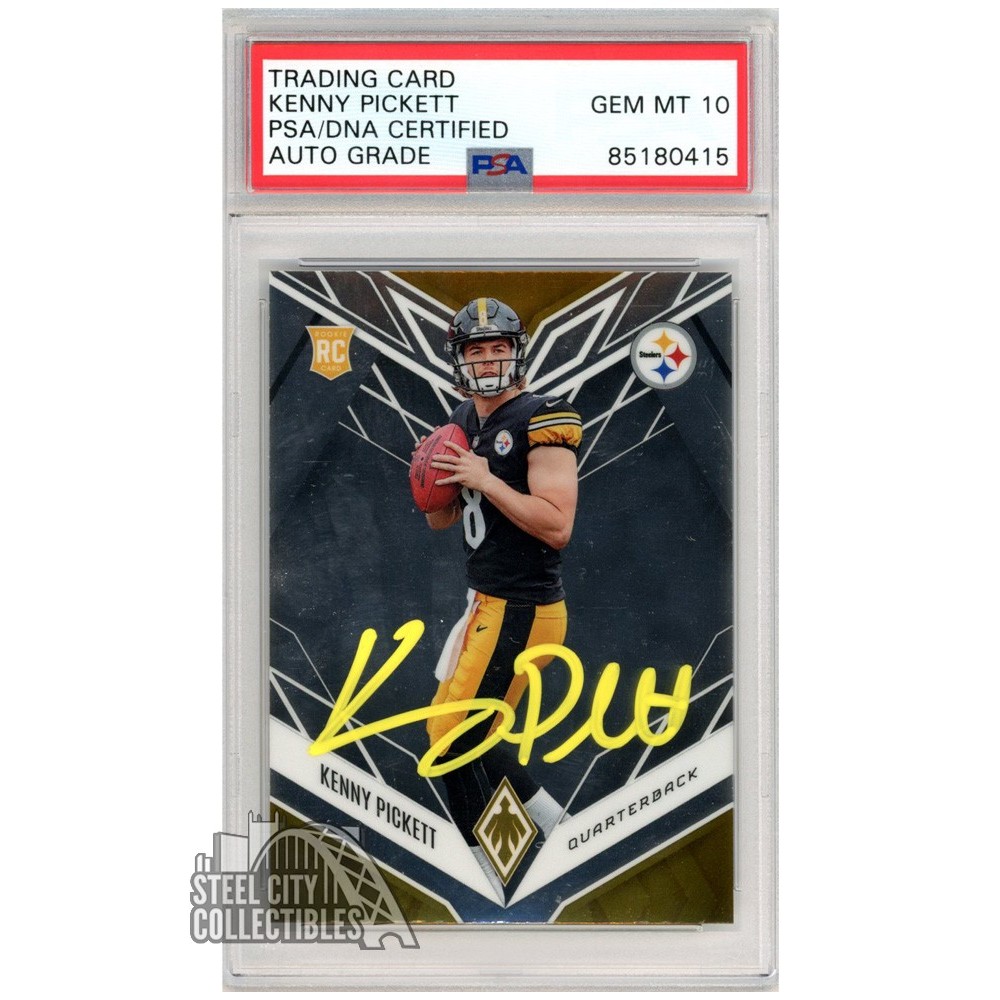 Kenny Pickett 2022 Panini Phoenix Autograph Rookie Card 101 PSA/DNA 10 (Yellow) Steel City
