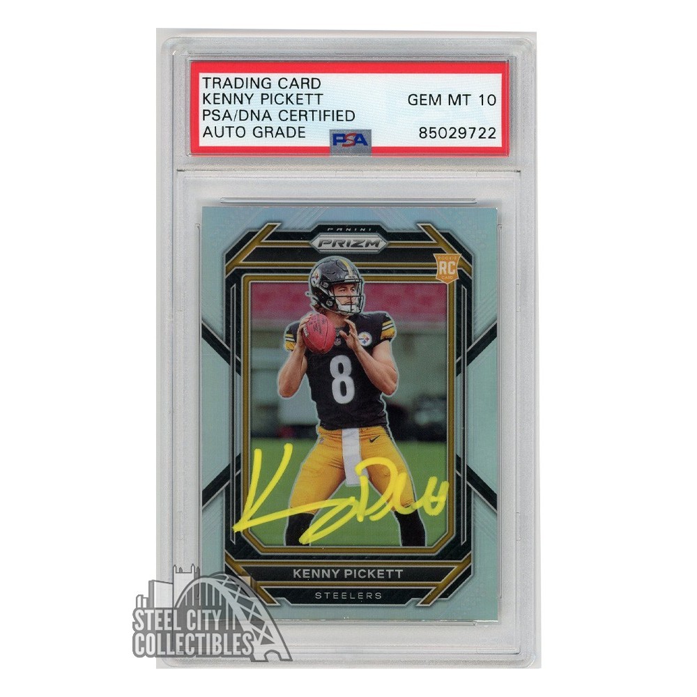 Kenny Pickett 2022 Panini Prizm Silver Autograph Rookie Card 301 PSA