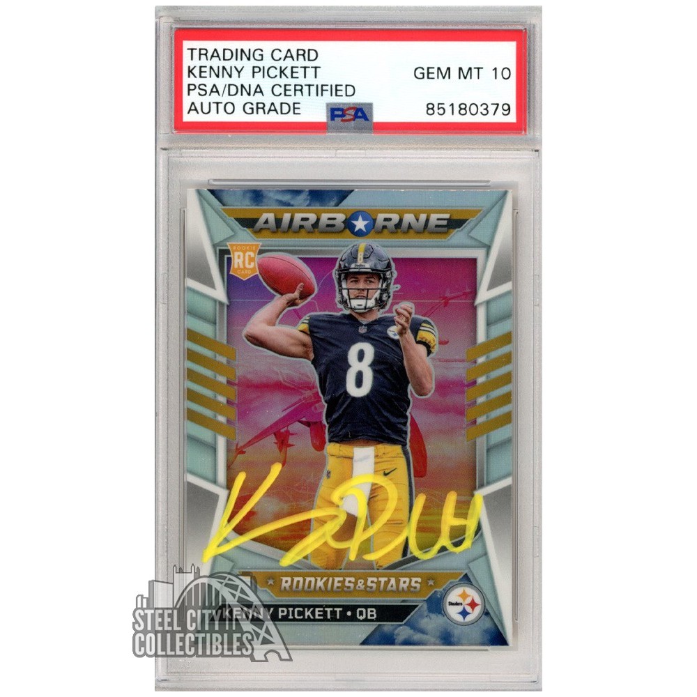 Kenny Pickett 2022 Panini Rookies & Stars Airborne Autograph Rookie Card AI17 PSA/DNA 10
