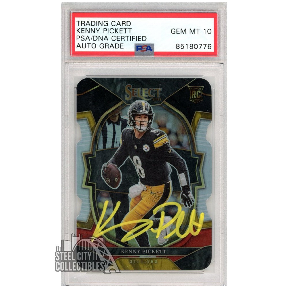 Kenny Pickett 2022 Panini Select Concourse Black Red Die Cut Autograph Rookie Card 64 PSA/DNA
