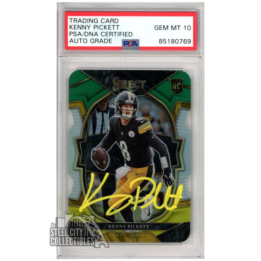 Kenny Pickett 2022 Panini Select Concourse Green Yellow Die Cut