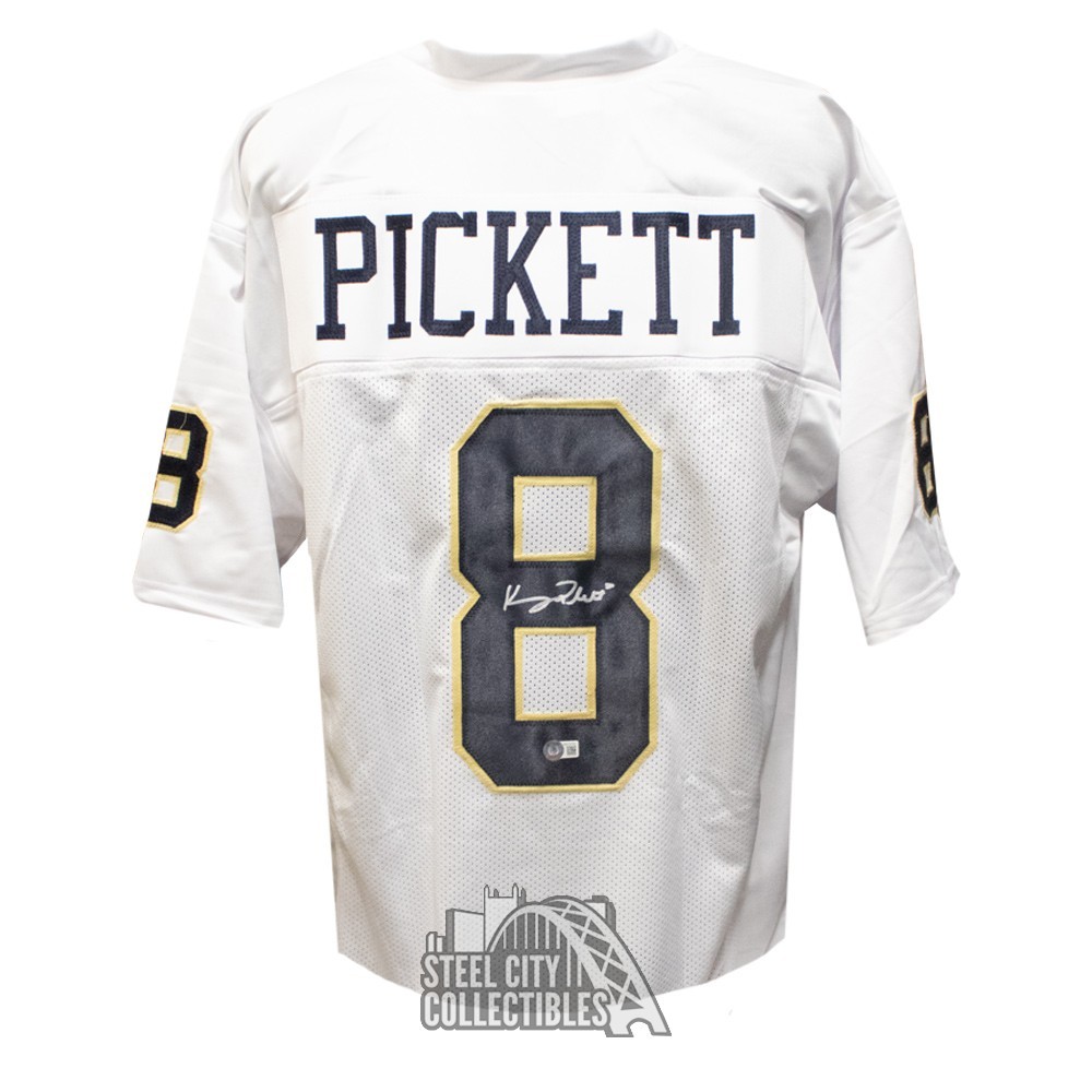 Kenny Pickett Autographed Pitt Throwback Custom White Football Jersey - BAS