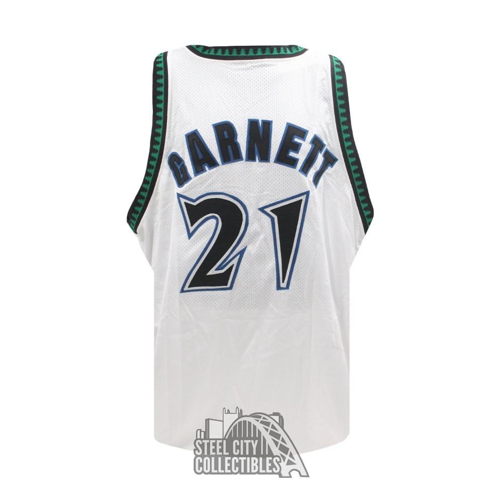 19981999 Kevin Game Used Minnesota Basketball Jersey Timberwolves LOA Steel City