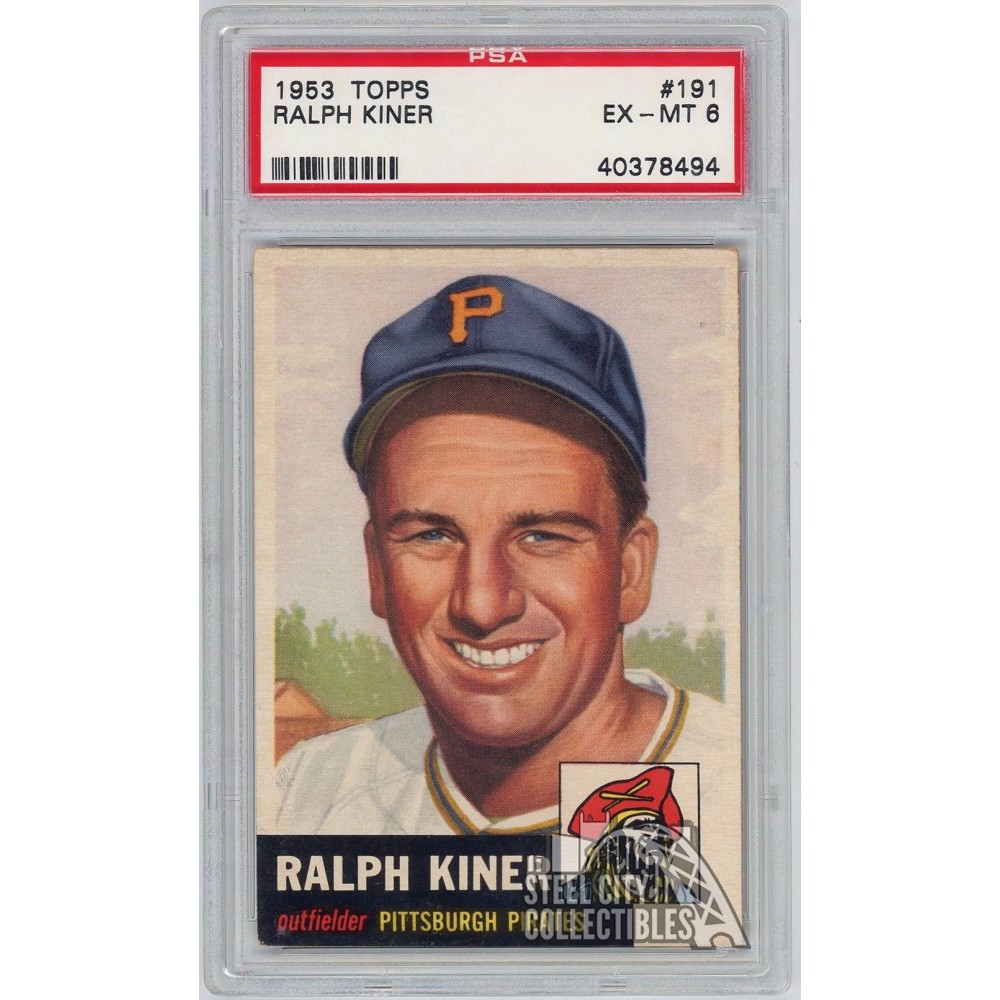 Ralph Kiner 1953 Topps Card #191 PSA 6 EX-MT | Steel City Collectibles