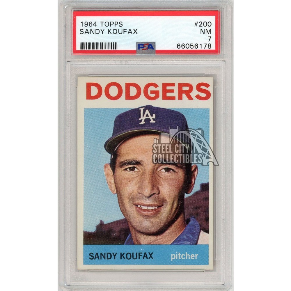 Sandy Koufax 1964 Topps Baseball Card #200 PSA 7 (178) | Steel