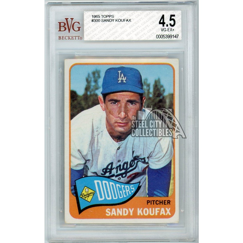 KHEMJIRA THE SERIES カード Sandy Koufax 1965 Topps Baseball Card #300 BVG 4.5 | Steel City