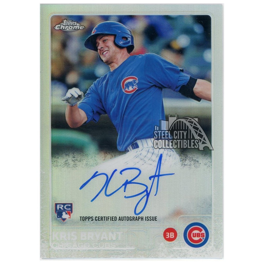 Kris Bryant 2015 Topps Chrome Refractor Autograph Rookie Card #AR