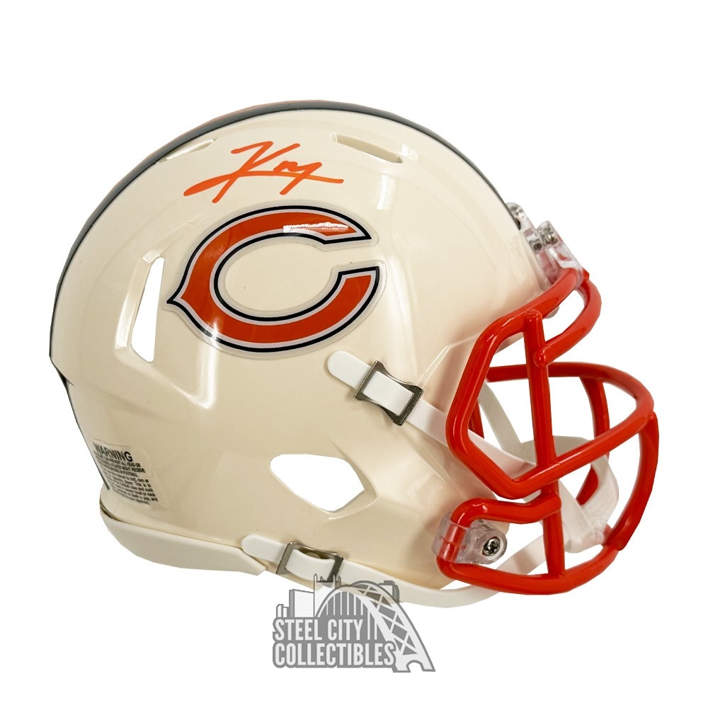 chicago bears mini football helmet RIDDELL SPEED point chinstrap Chicago Bears BLUE 1936 Throwback