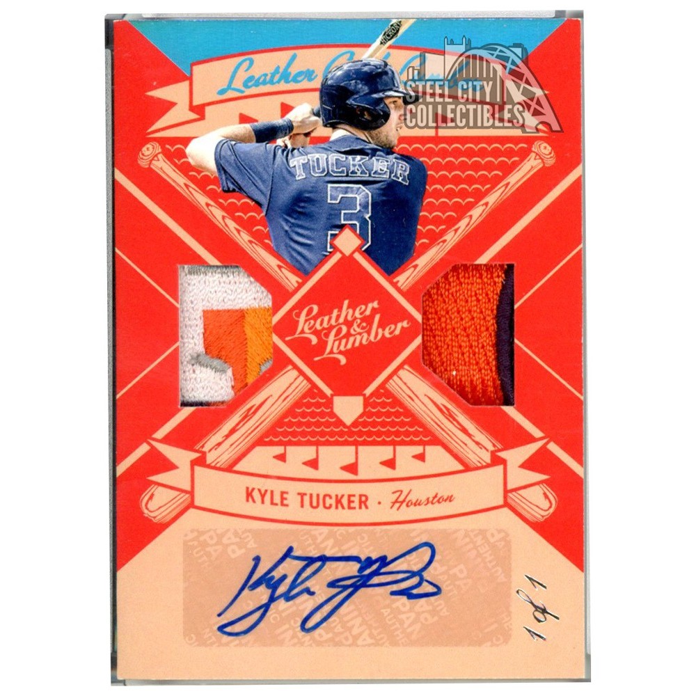 Kyle Tucker 2019 Panini Leather & Lumber Autograph Rookie Dual