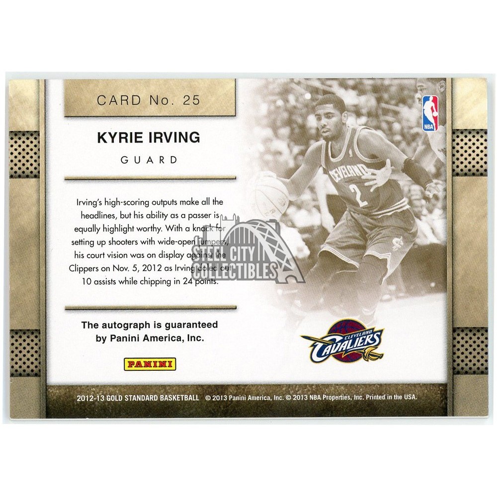 Kyrie Irving 2012-13 Panini Gold Standard Gold Strike Rookie