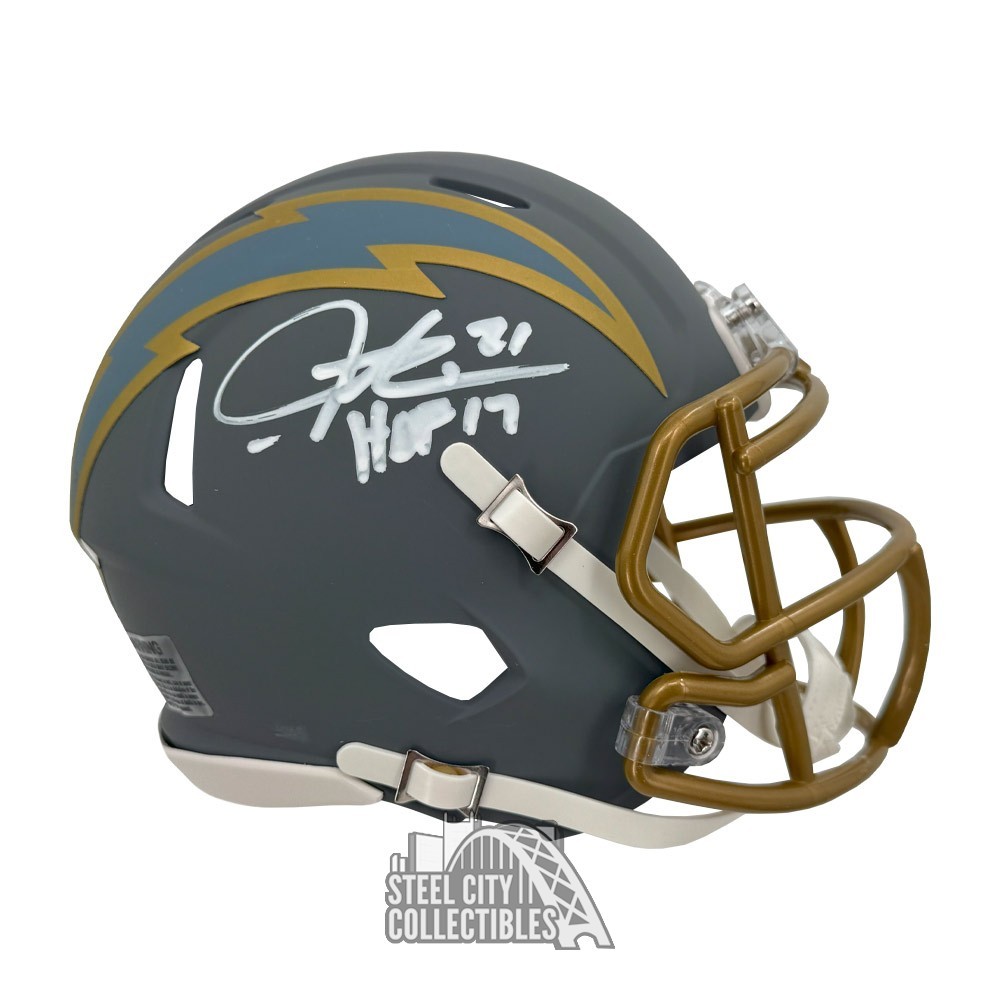 LaDainian Tomlinson HOF 17 Autographed San Diego Chargers Slate Mini  Football Helmet - BAS, image size:1000x1000