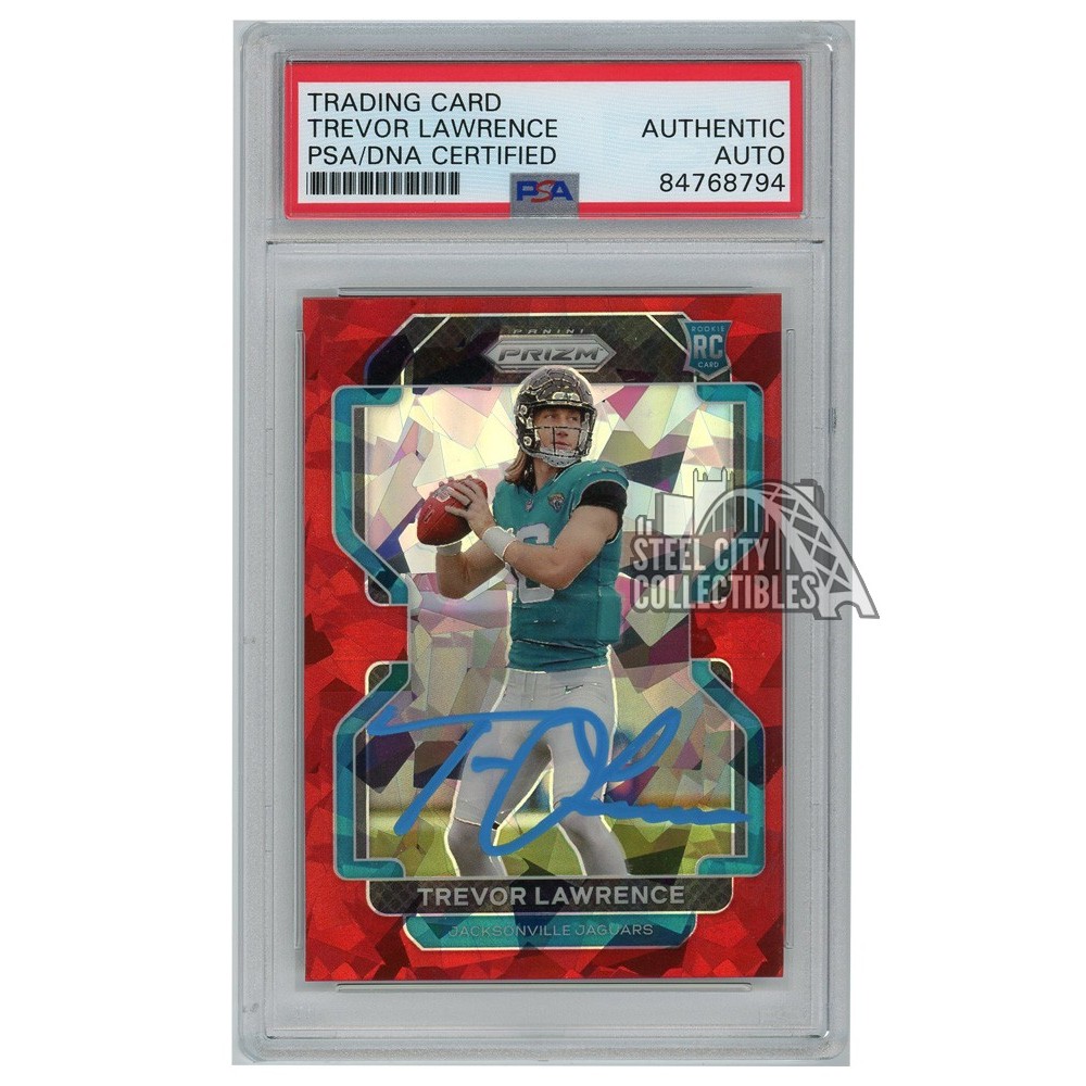 Trevor Lawrence 2021 Panini Prizm Red Cracked Ice Autograph RC