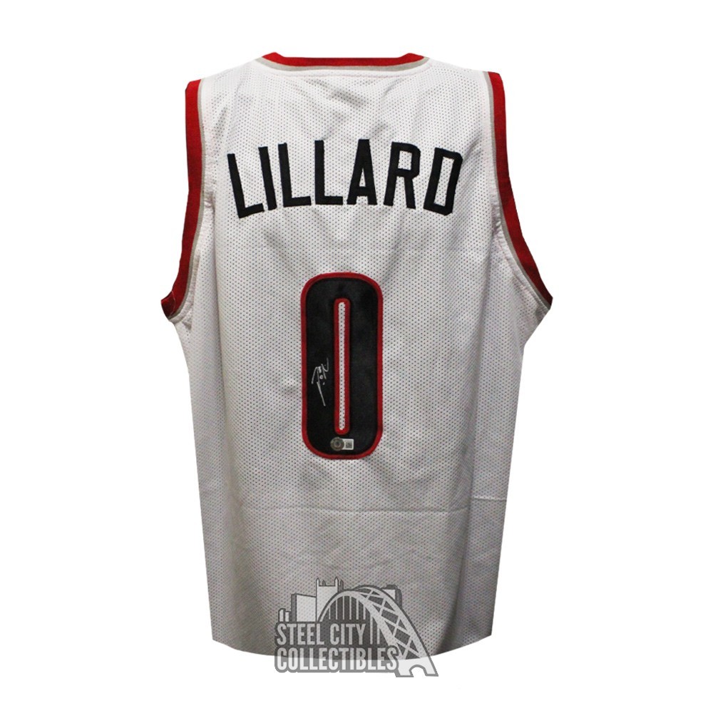 Damian Lillard Autographed Portland Custom White Basketball Jersey - BAS
