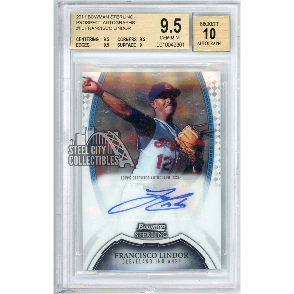 Francisco Lindor 2011 Bowman Sterling Autograph Card #BSP-FL BGS