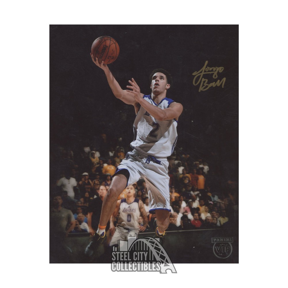 Lonzo Ball Autographed Los Angeles Lakers 8x10 Basketball