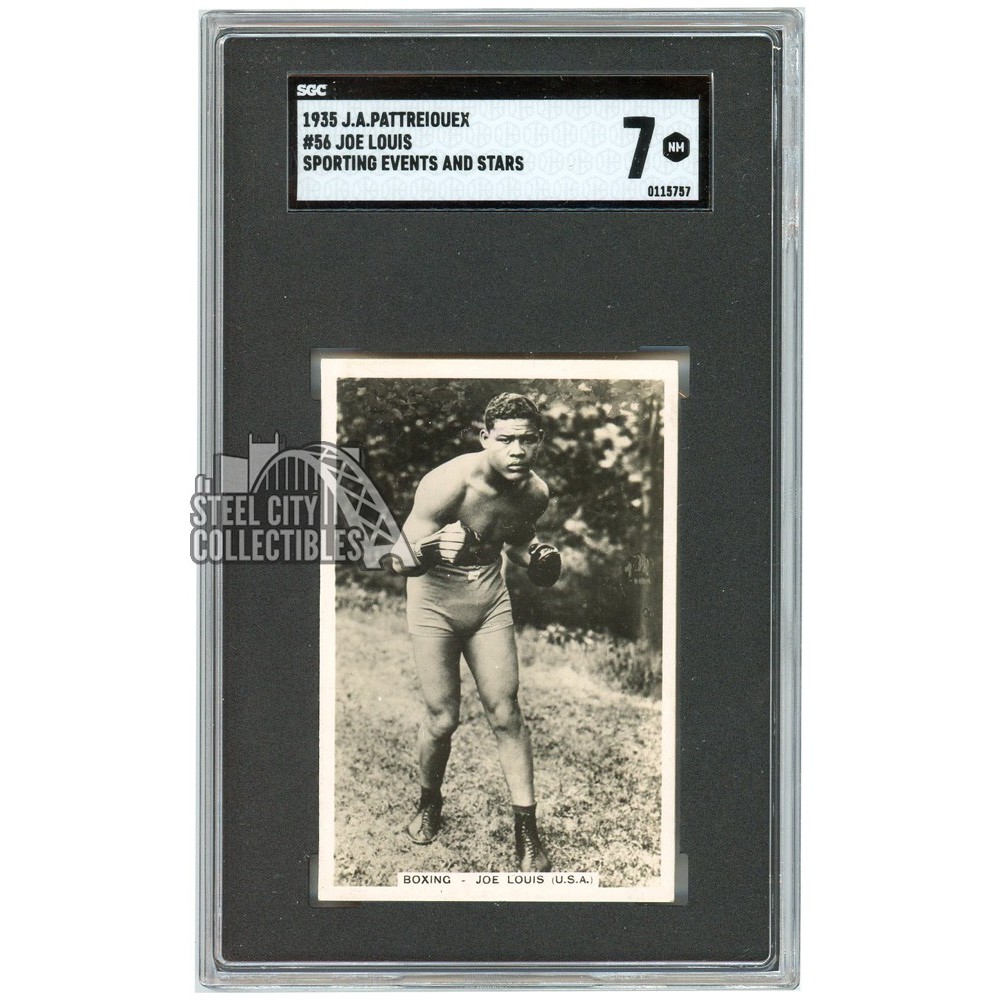 Joe Louis Rookie Card Joe Louis 1935 J.A. Pattreiouex Sporting Rookie #56 SGC 7 | Steel City ...