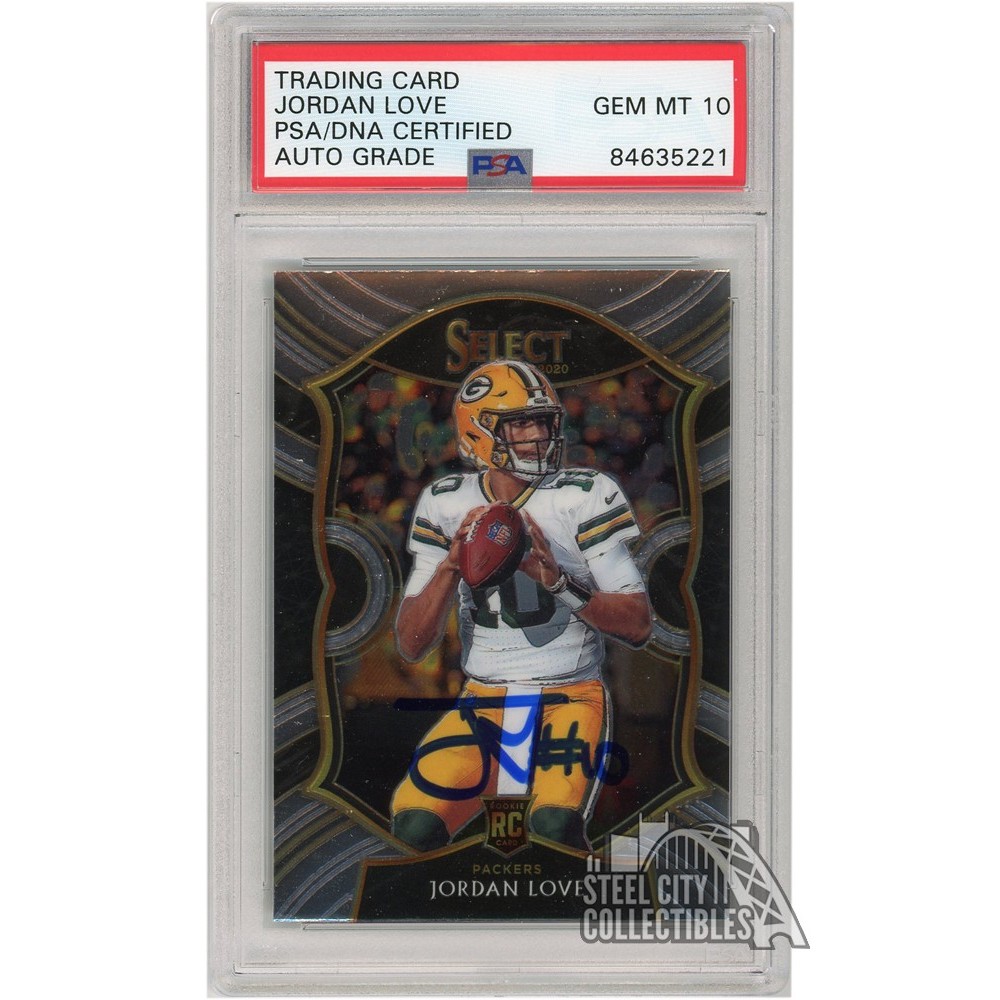 Jordan Love 2020 Panini Select Concourse Autograph RC Card 47 PSA/DNA