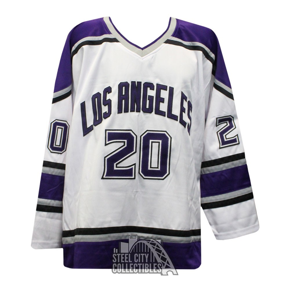 Luc Robitaille HOF 09 Autographed Los Angeles Custom Purple Hockey Jersey -  JSA