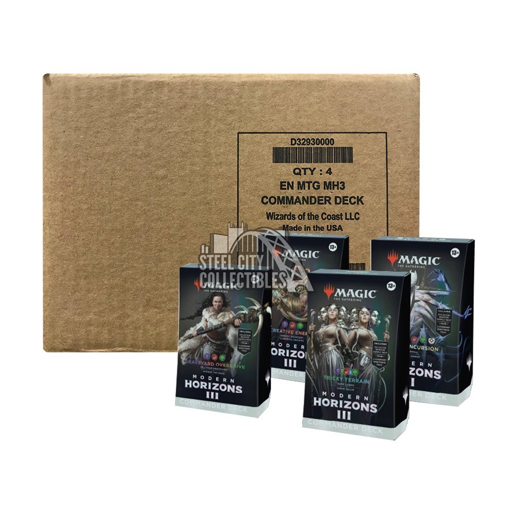 Magic: The Gathering Modern Horizons 3 Commander Deck Display Case (4 Boxes) Factory Sealed