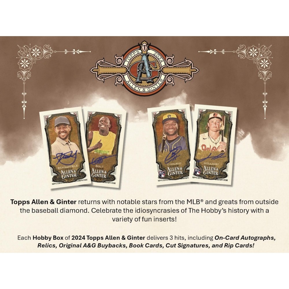 Topps Allen & Ginter Baseball Factory 2024 – Boîte De Cire Scellée, 6 Cartes Par Paquet (Base, Mini, Insert)
