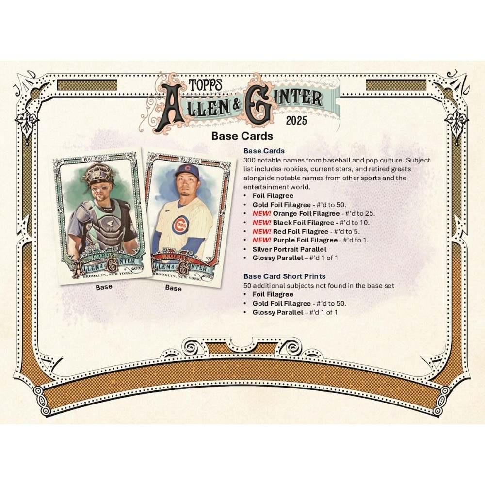 2025 Topps Allen & Ginter Baseball Hobby Box | Steel City Collectibles