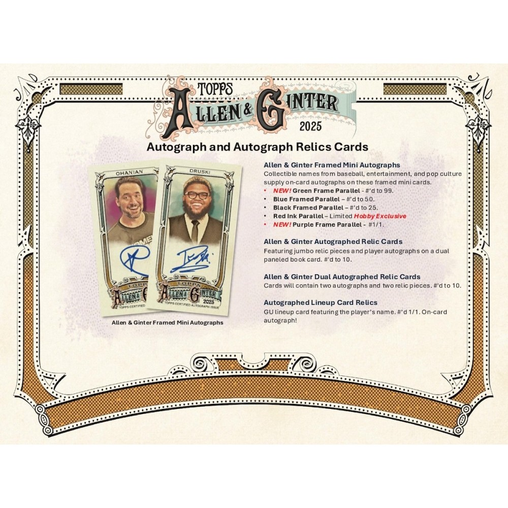 2025 Topps Allen & Ginter Baseball Hobby Box | Steel City Collectibles