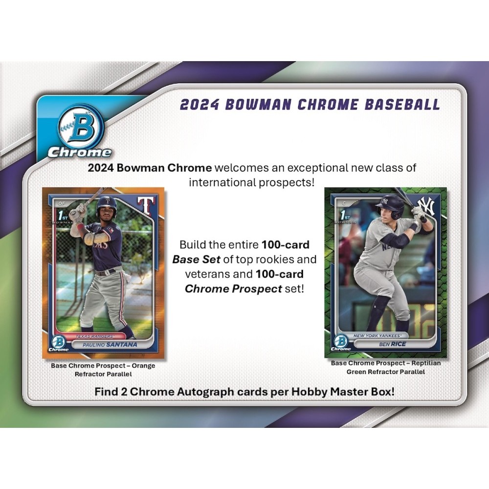 2024 Bowman Chrome Baseball Hobby Box | Steel City Collectibles
