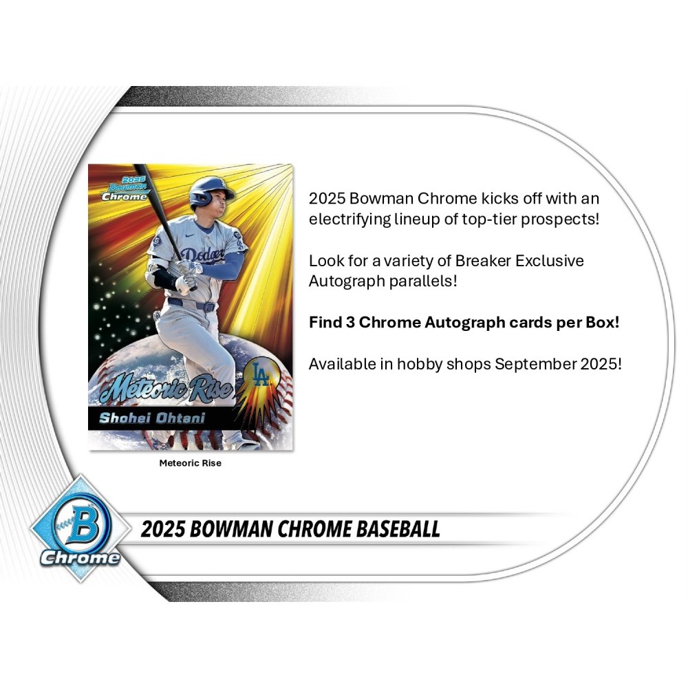 2025 Bowman Chrome Baseball Breaker's Delight Box | Steel City