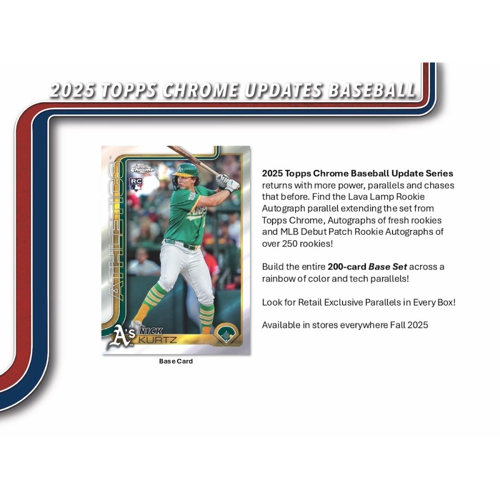 2025 Topps Chrome Update Series Baseball Mega 20-Box Case | Steel