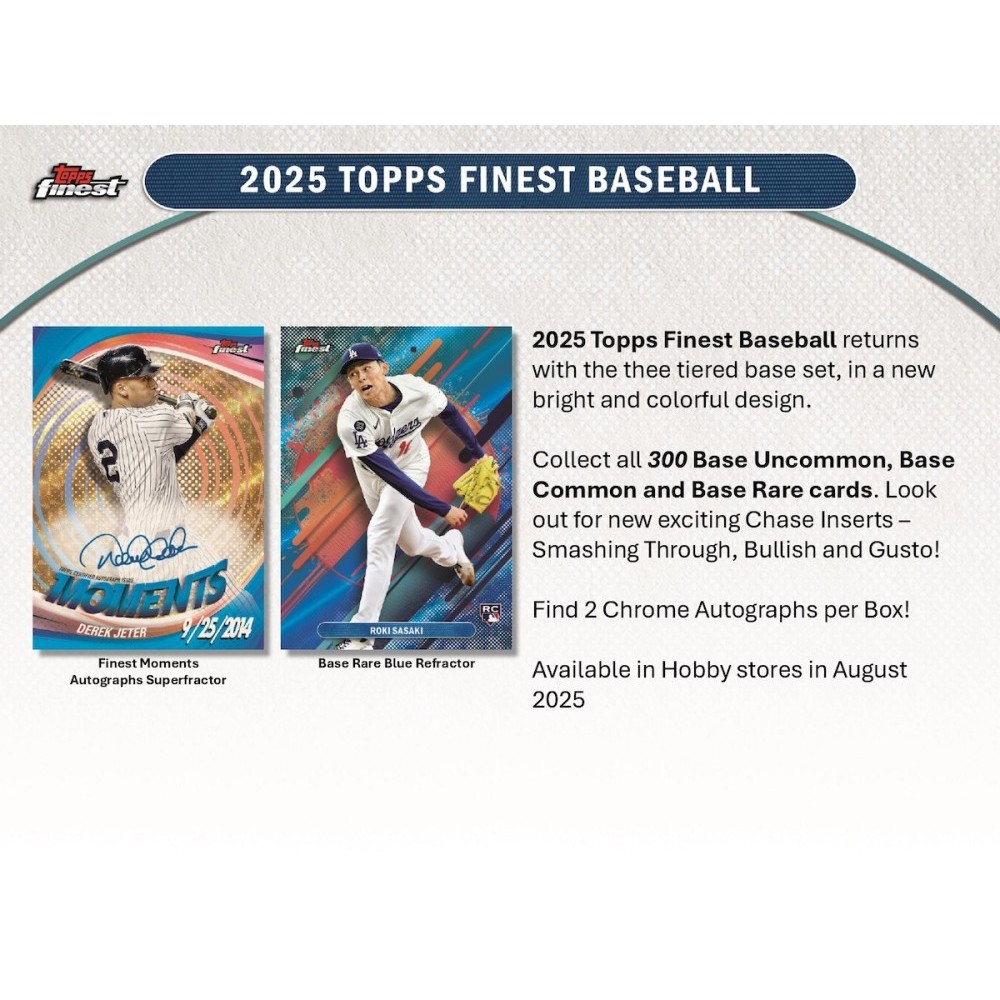 2025 Topps Finest Baseball Hobby Box | Steel City Collectibles