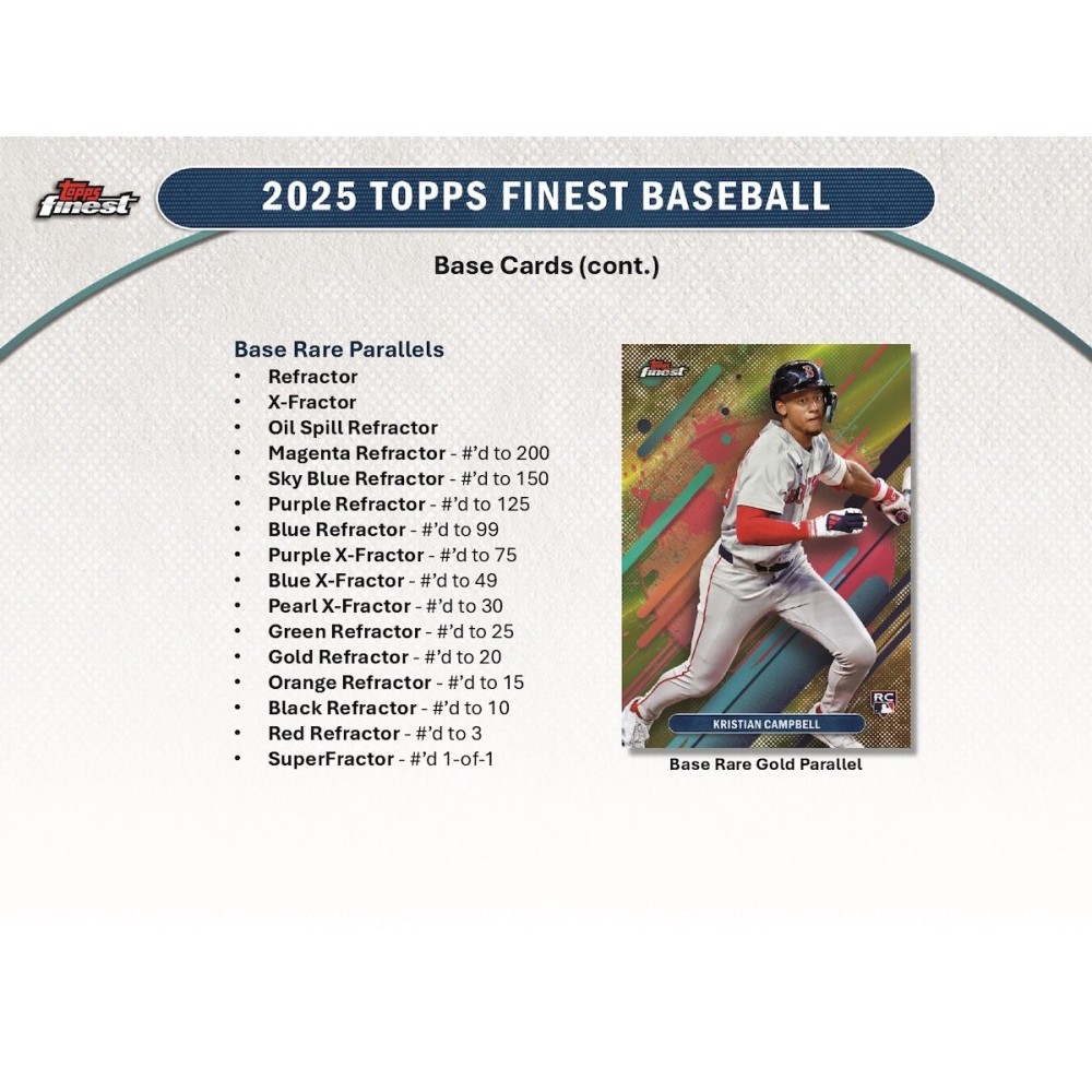 2025 Topps Finest Baseball Hobby Box | Steel City Collectibles