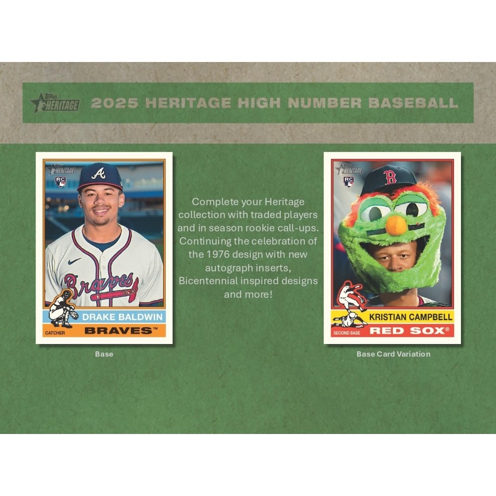 2025 Topps Heritage High Number Baseball Hobby Box | Steel City