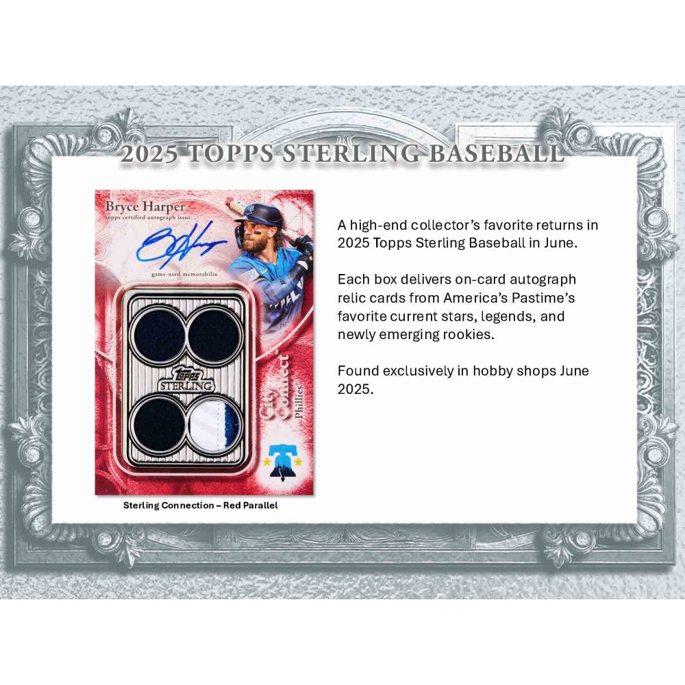 2025 Topps Sterling Baseball Hobby Box | Steel City Collectibles