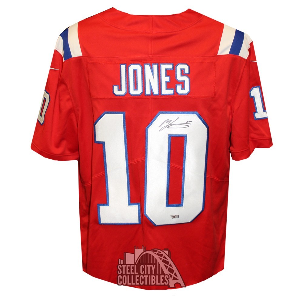 Mac Jones Autographed New England Patriots Nike Red Football Jersey -  Fanatics