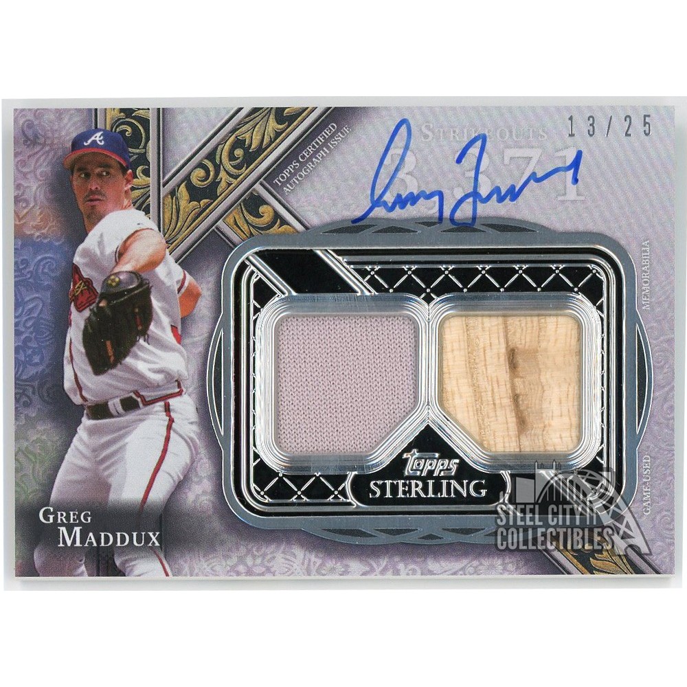 Greg Maddux 2022 Topps Sterling Strikes Relic Autograph Card #STAR 