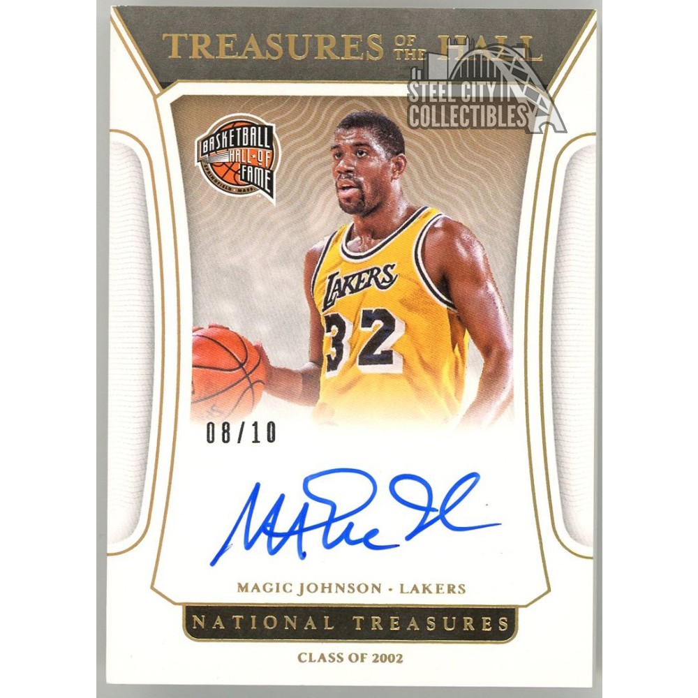 Magic Johnson 2021-22 Panini National Treasures Hall Of Fame Auto