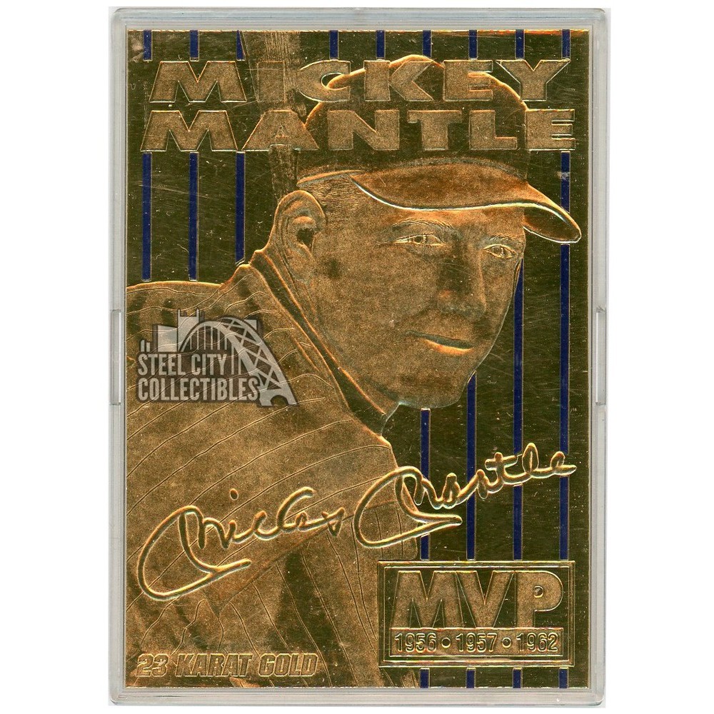 Mickey Mantle 1996 Bleachers 23k Gold Limited Edition Card Steel City