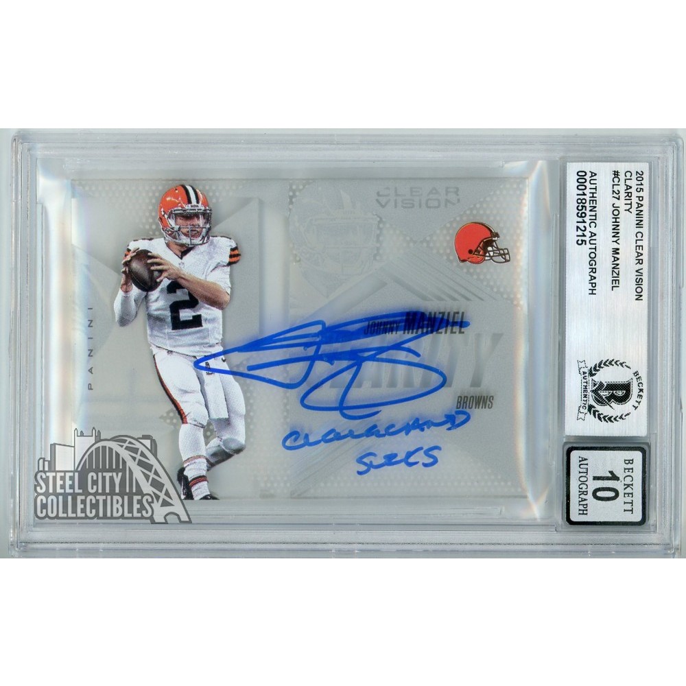 Johnny Manziel 2015 Panini Clear Vision Clarity Autograph