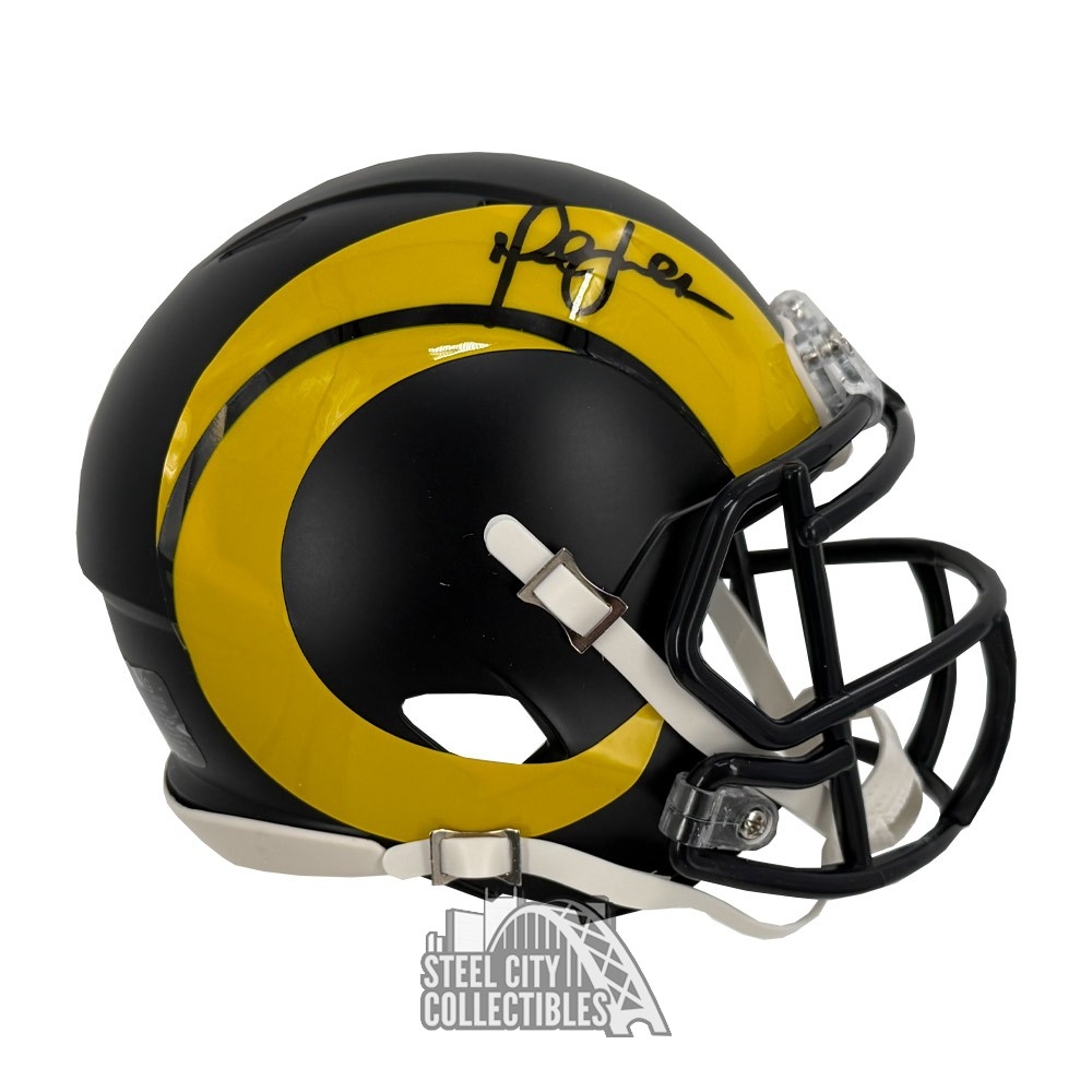 Marshall Faulk Autographed St Louis Rams Rivalries Mini Football Helmet - JSA | Steel City Collectibles Marshall Faulk Autographed St Louis Rams Rivalries Mini Football Helmet - JSA | Steel City Collectibles