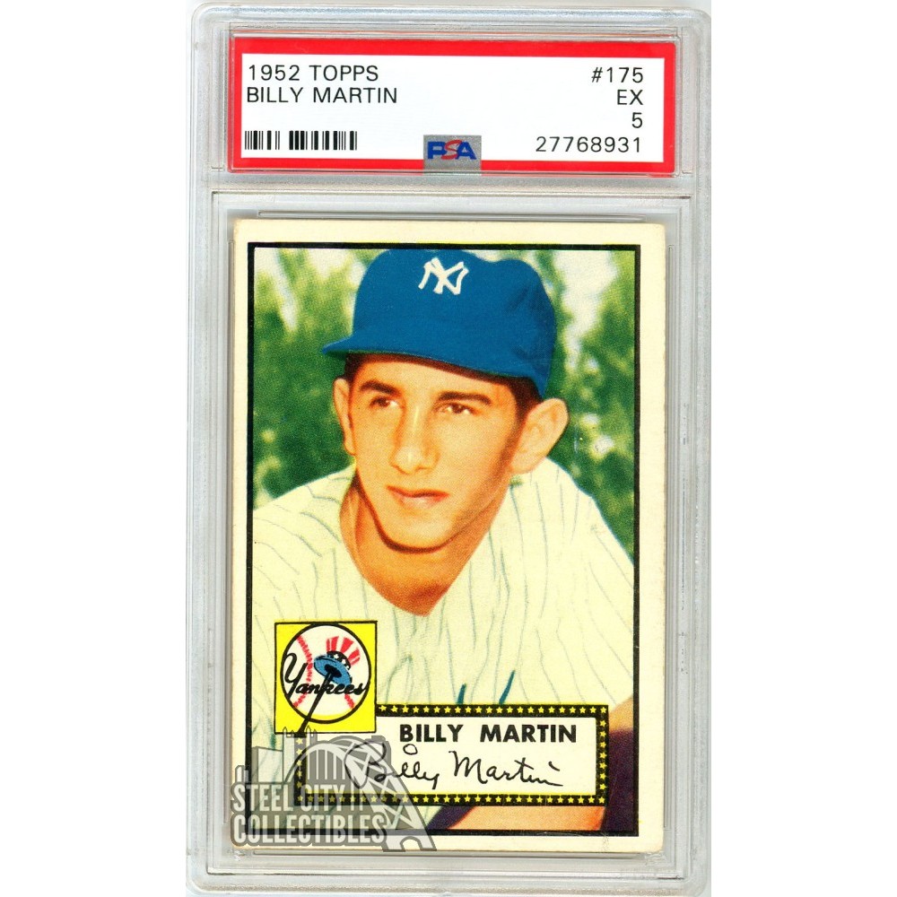Billy Martin 1952 Topps Rookie Card #175 PSA 5 EX | Steel City Collectibles