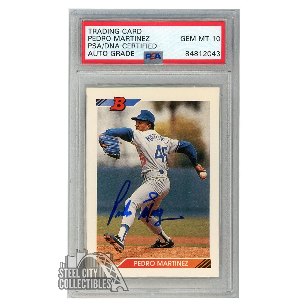 Pedro Martinez 1992 Bowman Autograph Rookie Card 82 PSA/DNA 10 Steel