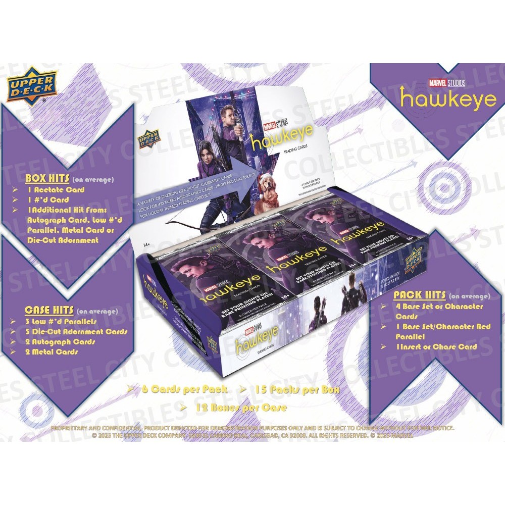 2023 Upper Deck Marvel Studios Hawkeye Hobby Box | Steel